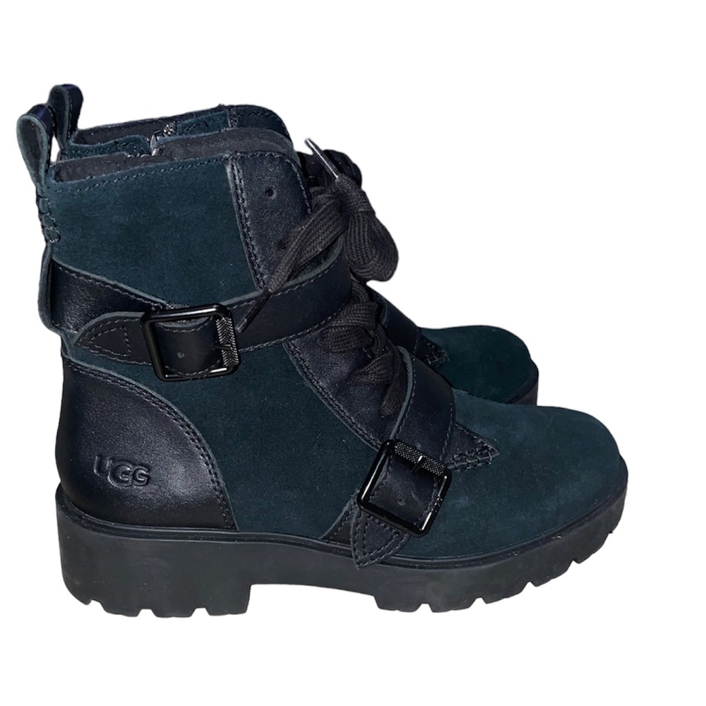 Ugg zorrah waterproof mix leather combat boots - Picture 8 of 13